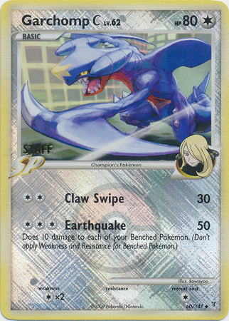 Garchomp C (60/147) (Staff League Promo) [Platinum: Supreme Victors] | Good Games Morley