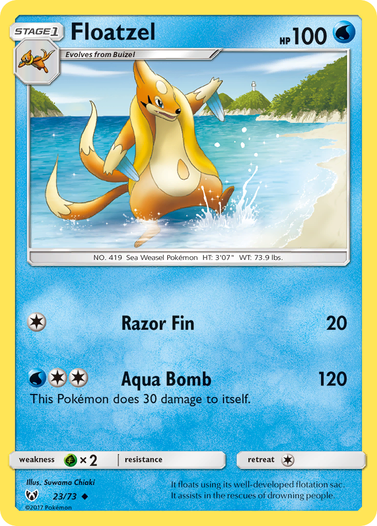 Floatzel (23/73) [Sun & Moon: Shining Legends] | Good Games Morley