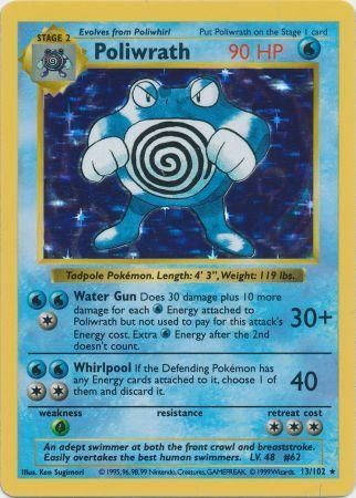 Poliwrath (13/102) [Base Set Shadowless Unlimited] | Good Games Morley