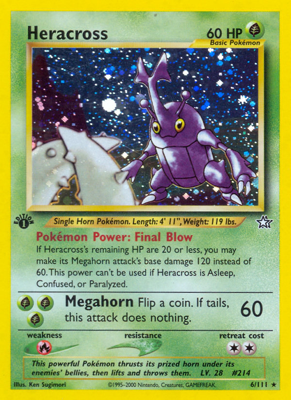 Heracross (6/111) [Neo Genesis 1st Edition] | Good Games Morley