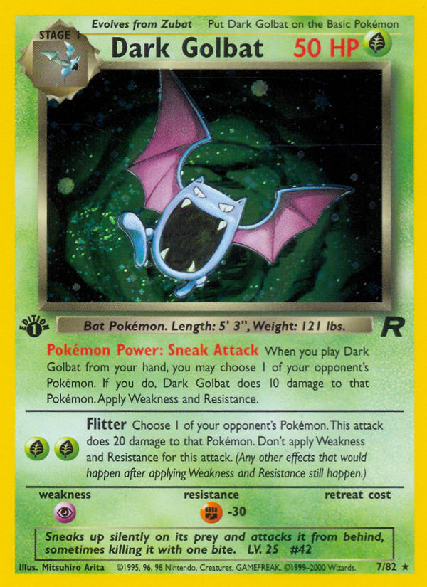 Dark Golbat (7/82) [Team Rocket 1st Edition] | Good Games Morley