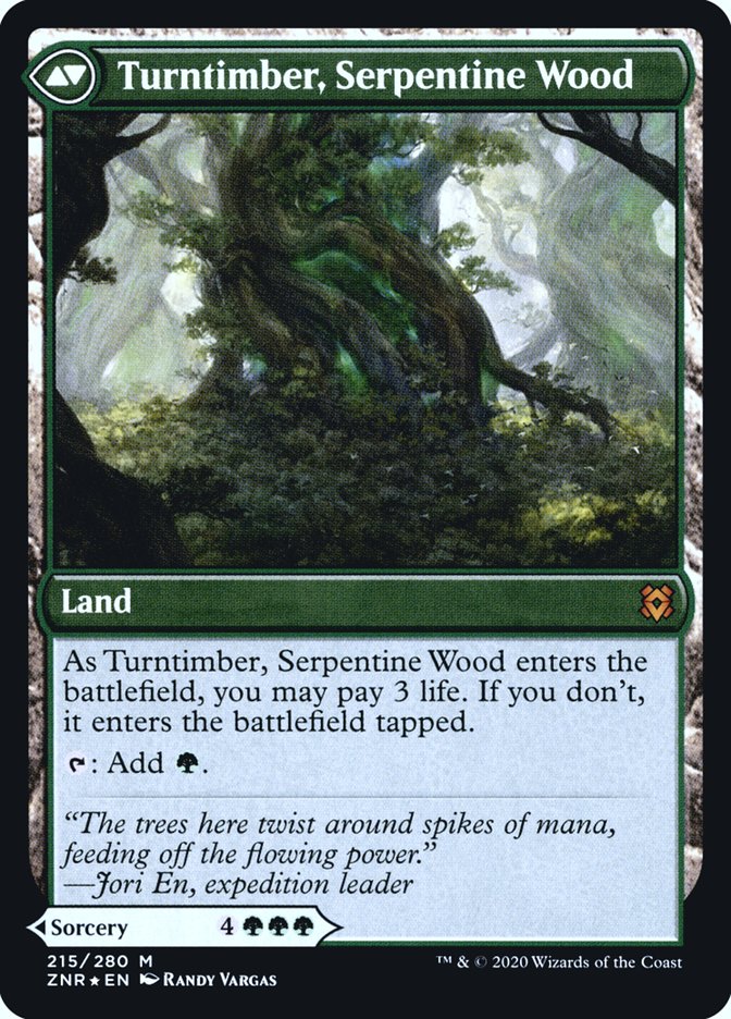 Turntimber Symbiosis // Turntimber, Serpentine Wood [Zendikar Rising Prerelease Promos] | Good Games Morley