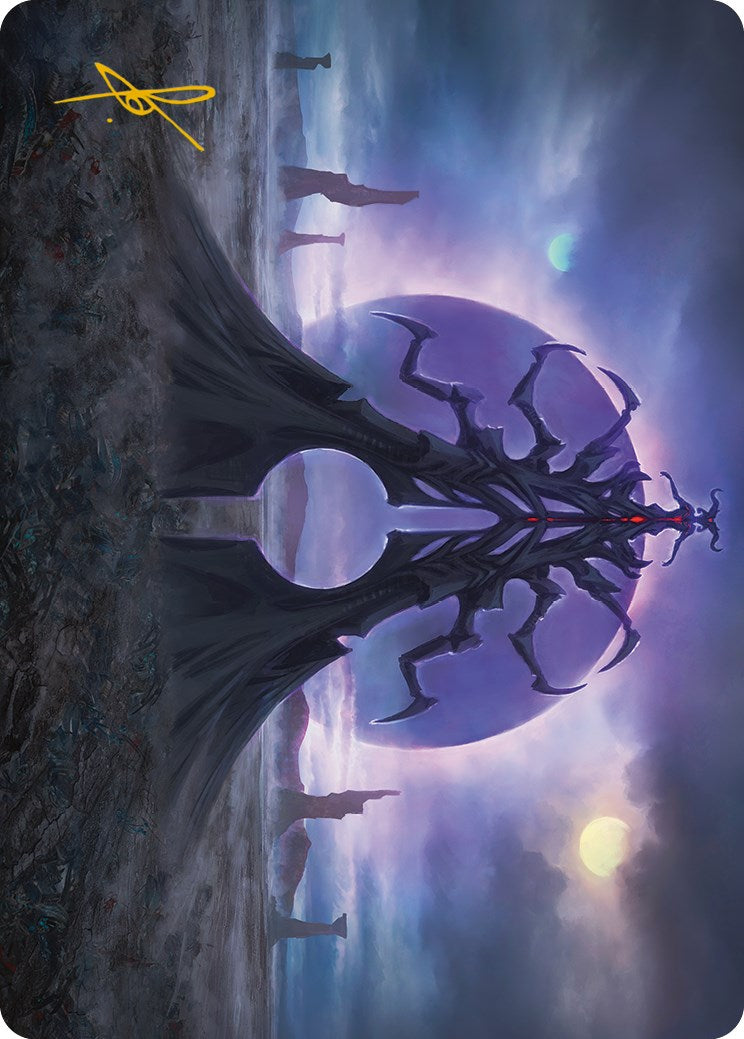 Black Sun's Twilight Art Card (Gold-Stamped Signature) [Phyrexia: All Will Be One Art Series] | Good Games Morley