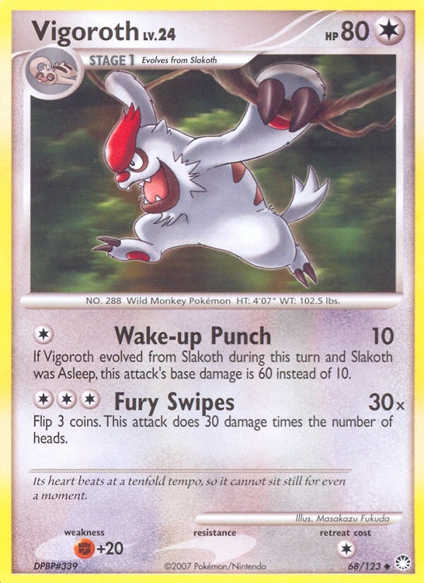 Vigoroth (68/123) [Diamond & Pearl: Mysterious Treasures] | Good Games Morley