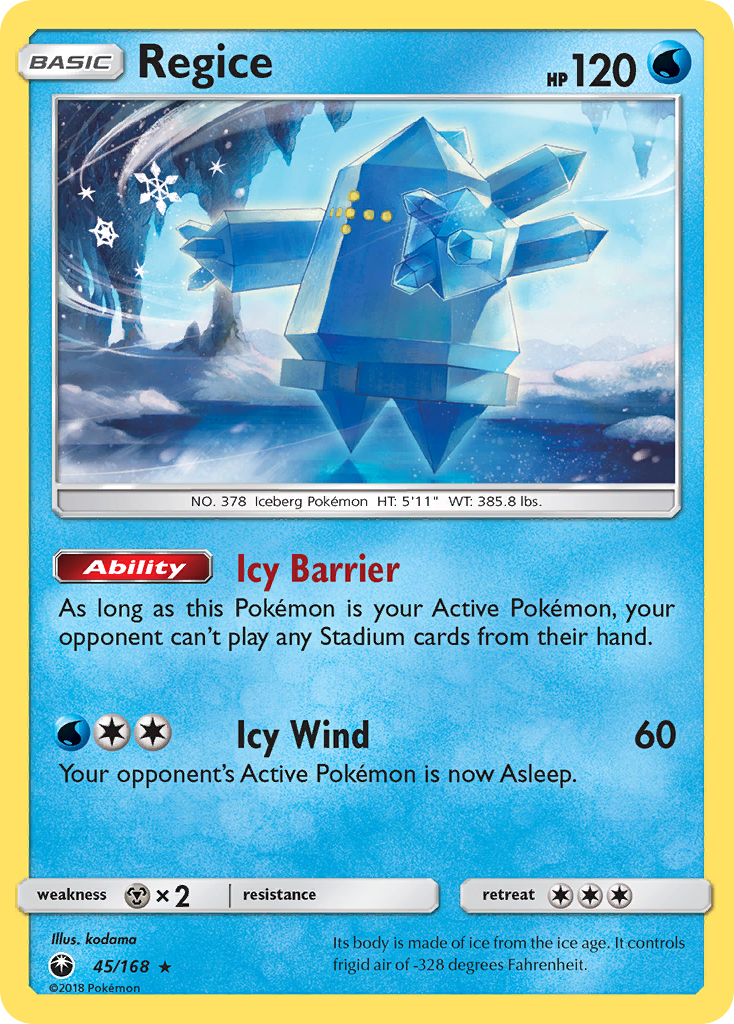 Regice (45/168) [Sun & Moon: Celestial Storm] | Good Games Morley