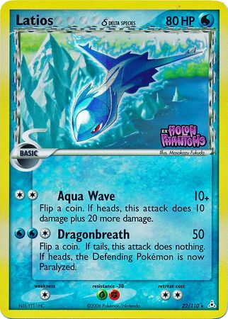 Latios (22/110) (Delta Species) (Stamped) [EX: Holon Phantoms] | Good Games Morley