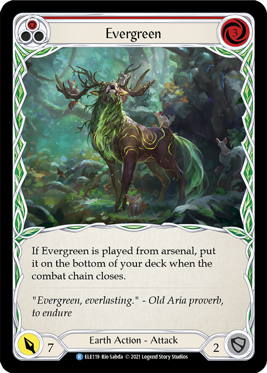 Evergreen (Red) [ELE119] (Tales of Aria)  1st Edition Rainbow Foil | Good Games Morley