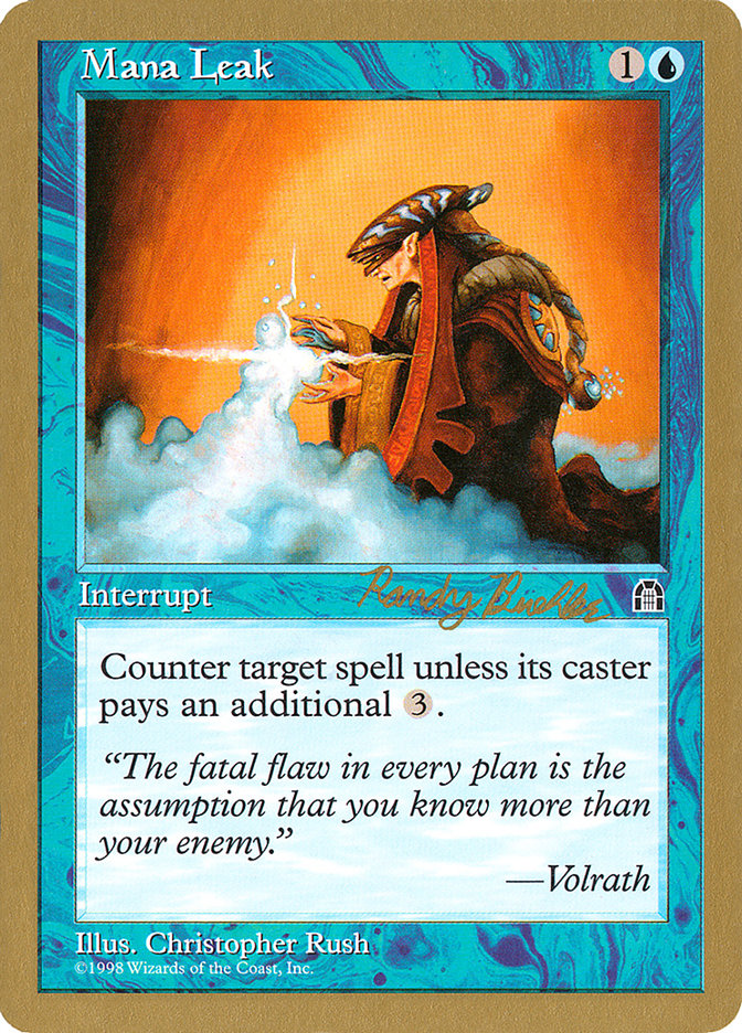 Mana Leak (Randy Buehler) [World Championship Decks 1998] | Good Games Morley