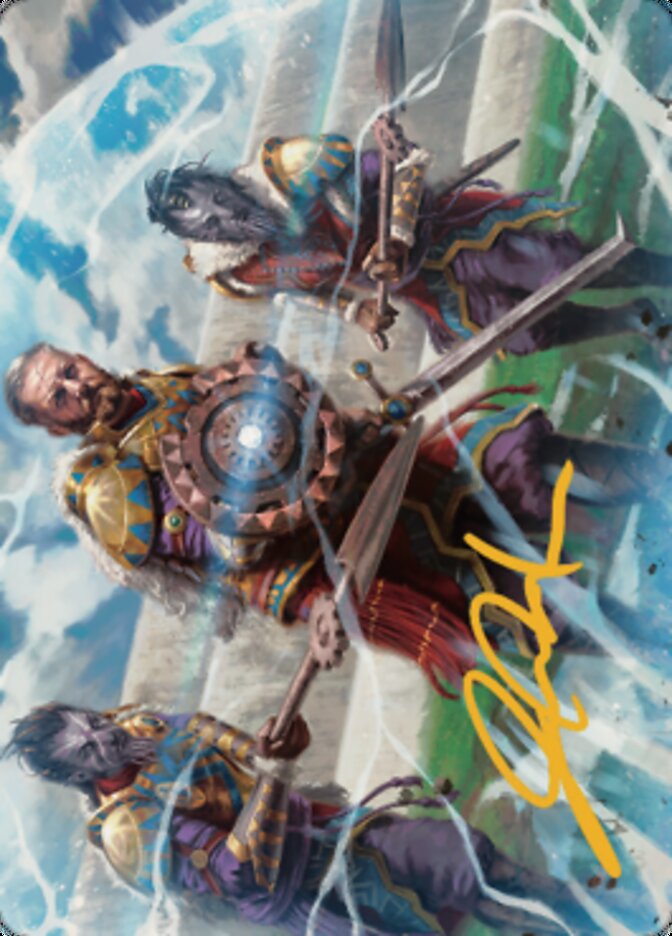 Argivian Phalanx Art Card (Gold-Stamped Signature) [Dominaria United Art Series] | Good Games Morley