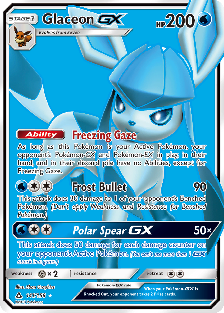 Glaceon GX (141/156) [Sun & Moon: Ultra Prism] | Good Games Morley