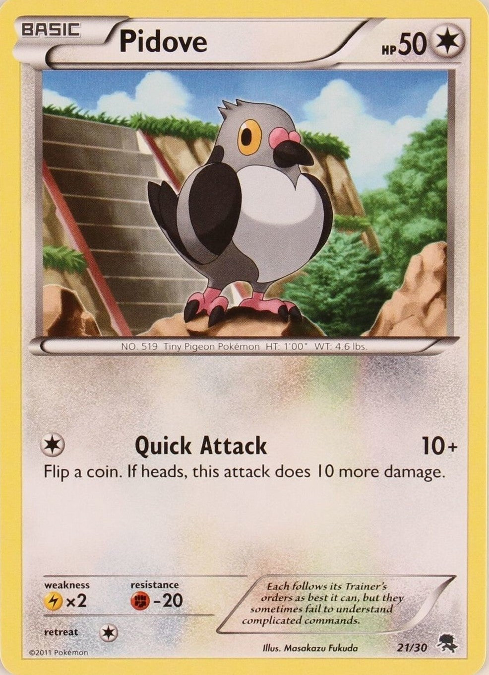 Pidove (21/30) [Black & White: Trainer Kit - Zoroark] | Good Games Morley