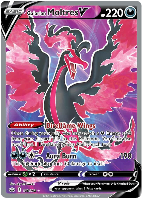 Galarian Moltres V (176/198) [Sword & Shield: Chilling Reign] | Good Games Morley