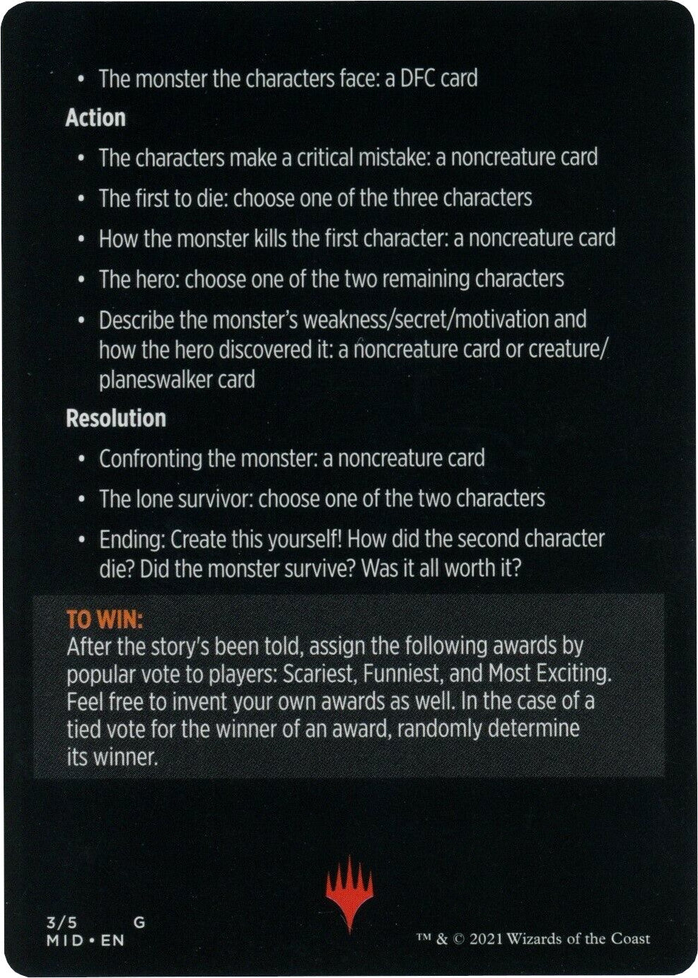 Into the Story: Horror Edition (Magic Minigame) [Innistrad: Midnight Hunt Minigame] | Good Games Morley