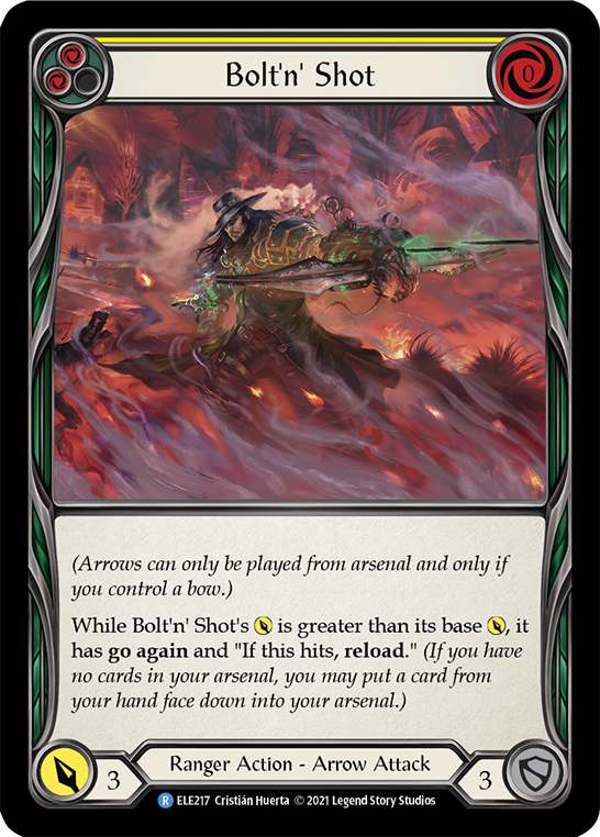 Bolt'n' Shot (Yellow) [ELE217] (Tales of Aria)  1st Edition Rainbow Foil | Good Games Morley