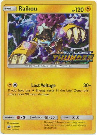 Raikou (SM150) (Staff Prerelease Promo) [Sun & Moon: Black Star Promos] | Good Games Morley