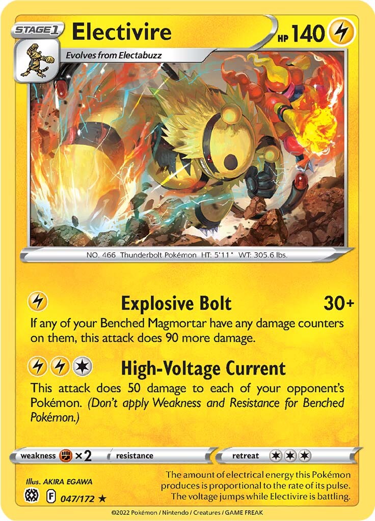 Electivire (047/172) [Sword & Shield: Brilliant Stars] | Good Games Morley