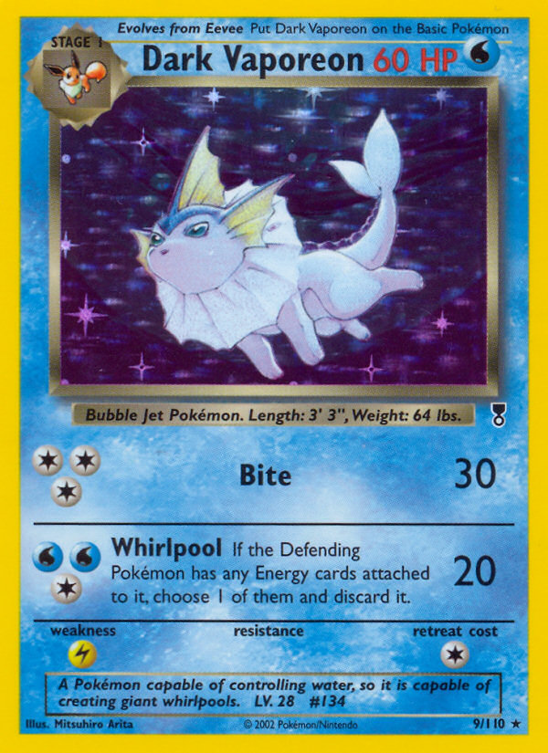 Dark Vaporeon (9/110) [Legendary Collection] | Good Games Morley