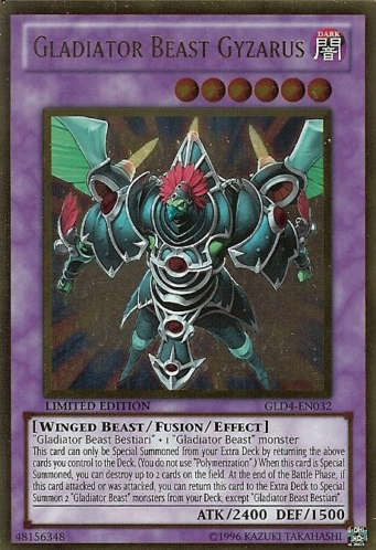 Gladiator Beast Gyzarus [GLD4-EN032] Gold Rare | Good Games Morley