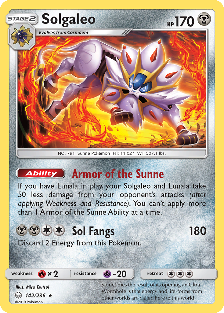 Solgaleo (142/236) [Sun & Moon: Cosmic Eclipse] | Good Games Morley