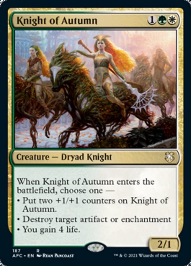 Knight of Autumn [Dungeons & Dragons: Adventures in the Forgotten Realms Commander] | Good Games Morley