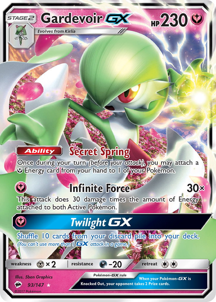 Gardevoir GX (93/147) [Sun & Moon: Burning Shadows] | Good Games Morley