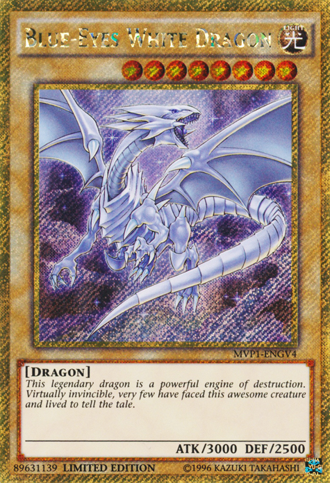 Blue-Eyes White Dragon [MVP1-ENGV4] Gold Secret Rare | Good Games Morley