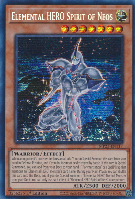 Elemental HERO Spirit of Neos [MP23-EN117] Prismatic Secret Rare | Good Games Morley