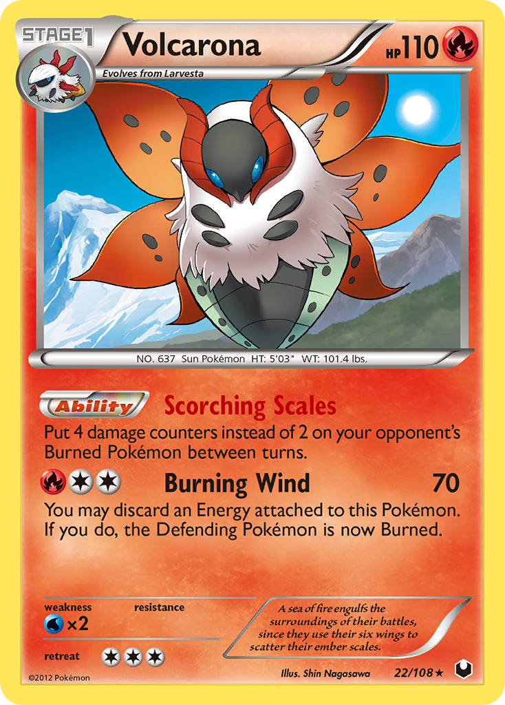 Volcarona (22/108) [Black & White: Dark Explorers] | Good Games Morley