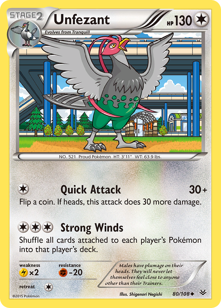 Unfezant (80/108) [XY: Roaring Skies] | Good Games Morley