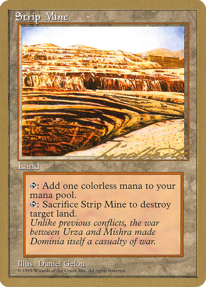 Strip Mine (Leon Lindback) [Pro Tour Collector Set] | Good Games Morley