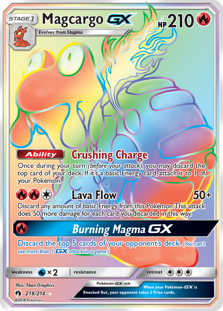Magcargo GX (218/214) [Sun & Moon: Lost Thunder] | Good Games Morley