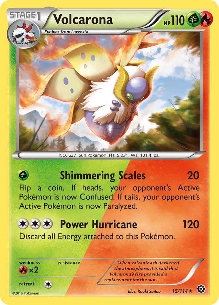 Volcarona (15/114) [XY: Steam Siege] | Good Games Morley