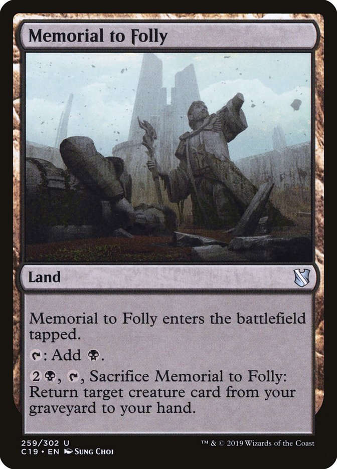 Memorial to Folly [Commander 2019] | Good Games Morley