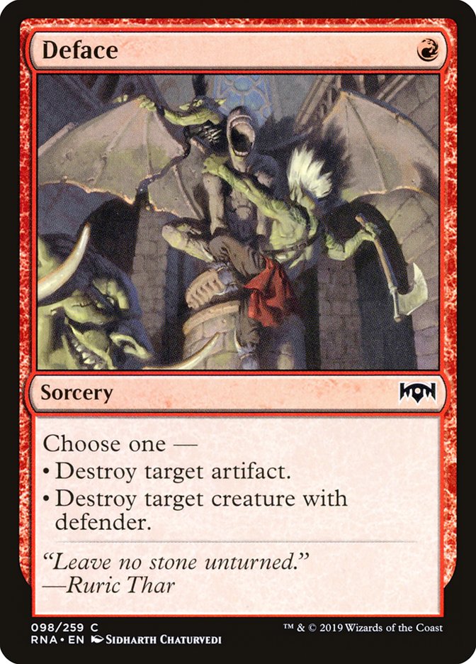 Deface [Ravnica Allegiance] | Good Games Morley