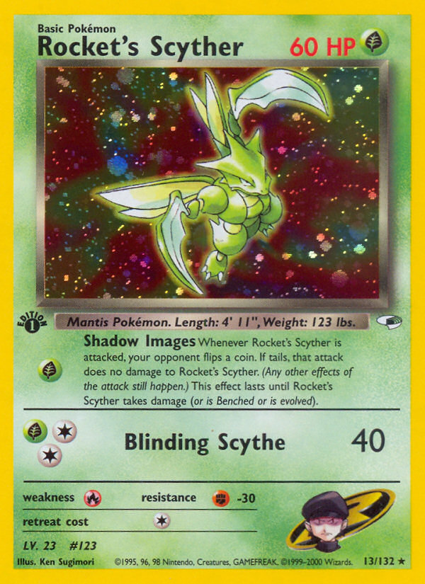 Rocket's Scyther (13/132) [Gym Heroes 1st Edition] | Good Games Morley