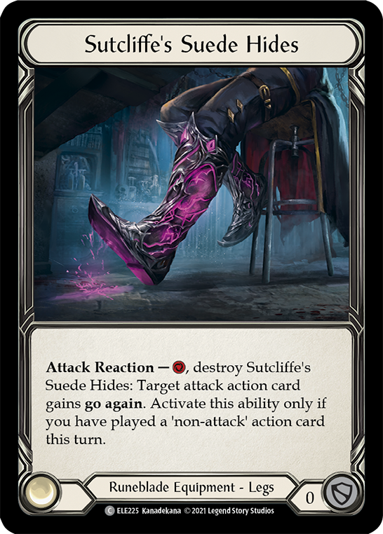 Sutcliffe's Suede Hides [ELE225] (Tales of Aria)  1st Edition Cold Foil | Good Games Morley