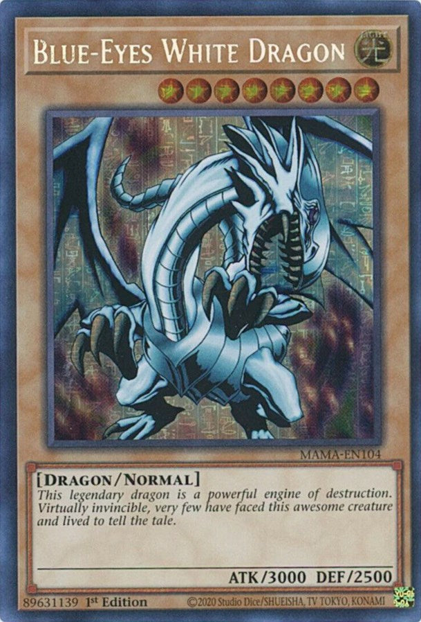 Blue-Eyes White Dragon [MAMA-EN104] Secret Pharaoh's Rare | Good Games Morley