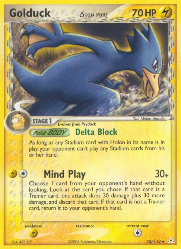 Golduck (43/110) (Delta Species) [EX: Holon Phantoms] | Good Games Morley