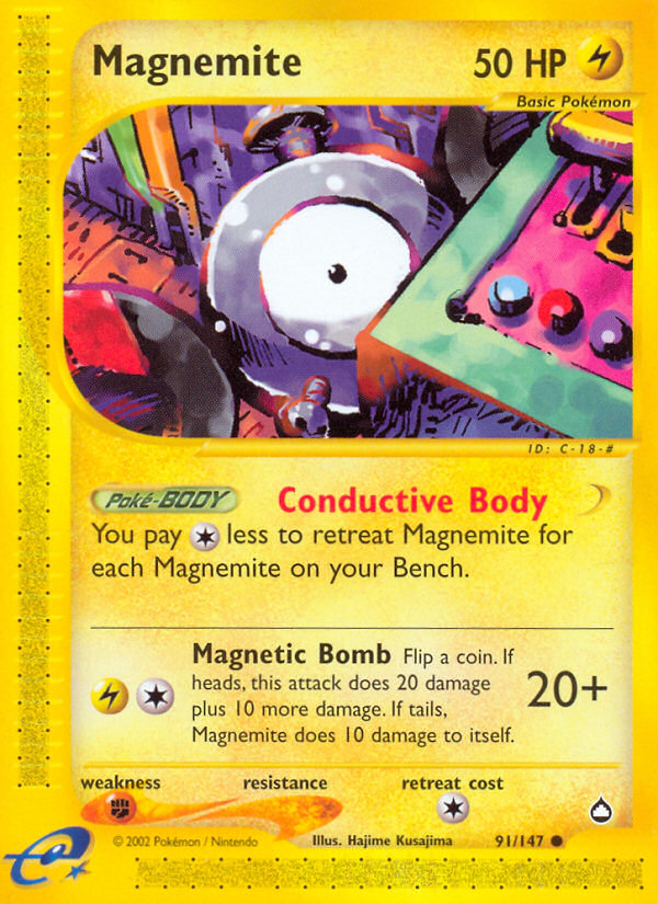 Magnemite (91/147) [Aquapolis] | Good Games Morley