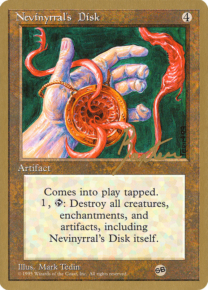 Nevinyrral's Disk (George Baxter) (SB) [Pro Tour Collector Set] | Good Games Morley