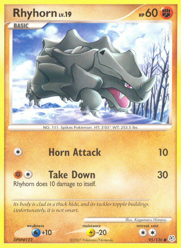Rhyhorn (95/130) [Diamond & Pearl: Base Set] | Good Games Morley