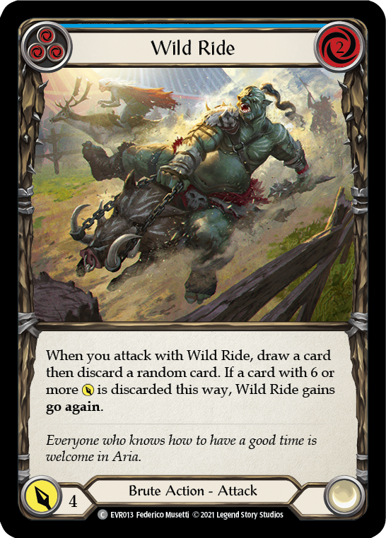 Wild Ride (Blue) [EVR013] (Everfest)  1st Edition Rainbow Foil | Good Games Morley