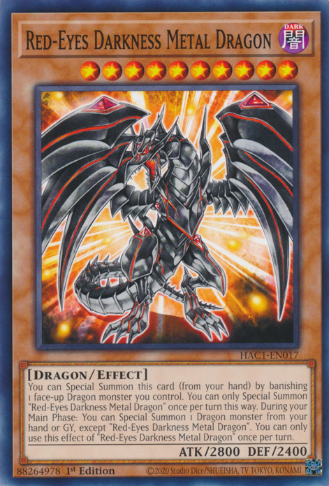 Red-Eyes Darkness Metal Dragon [HAC1-EN017] Common | Good Games Morley