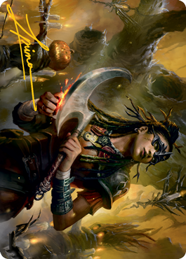 Harvesttide Sentry Art Card (Gold-Stamped Signature) [Innistrad: Midnight Hunt Art Series] | Good Games Morley