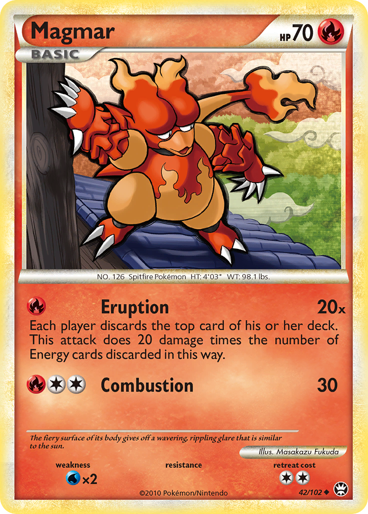 Magmar (42/102) [HeartGold & SoulSilver: Triumphant] | Good Games Morley