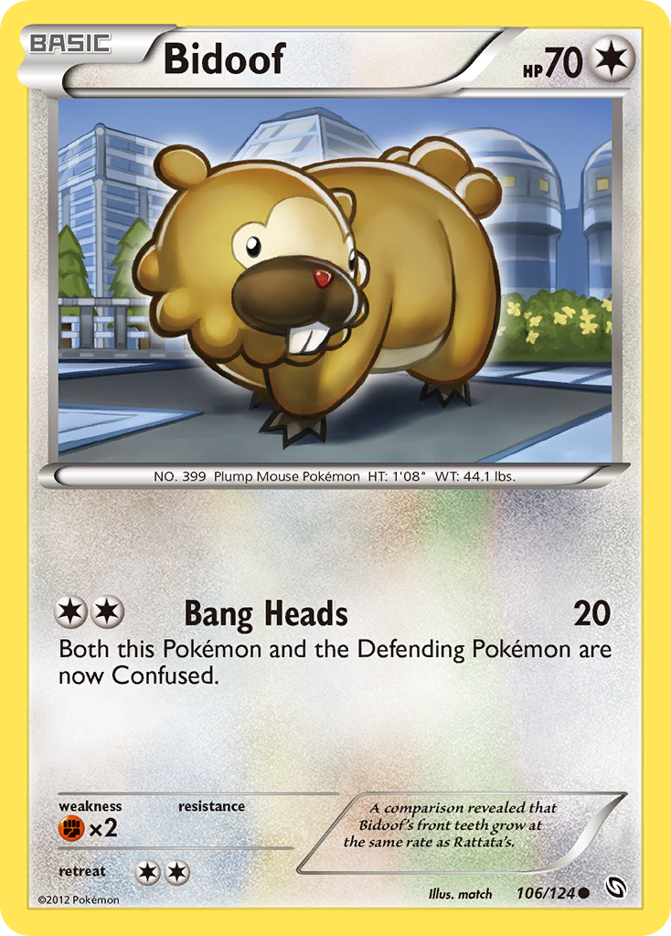 Bidoof (106/124) [Black & White: Dragons Exalted] | Good Games Morley