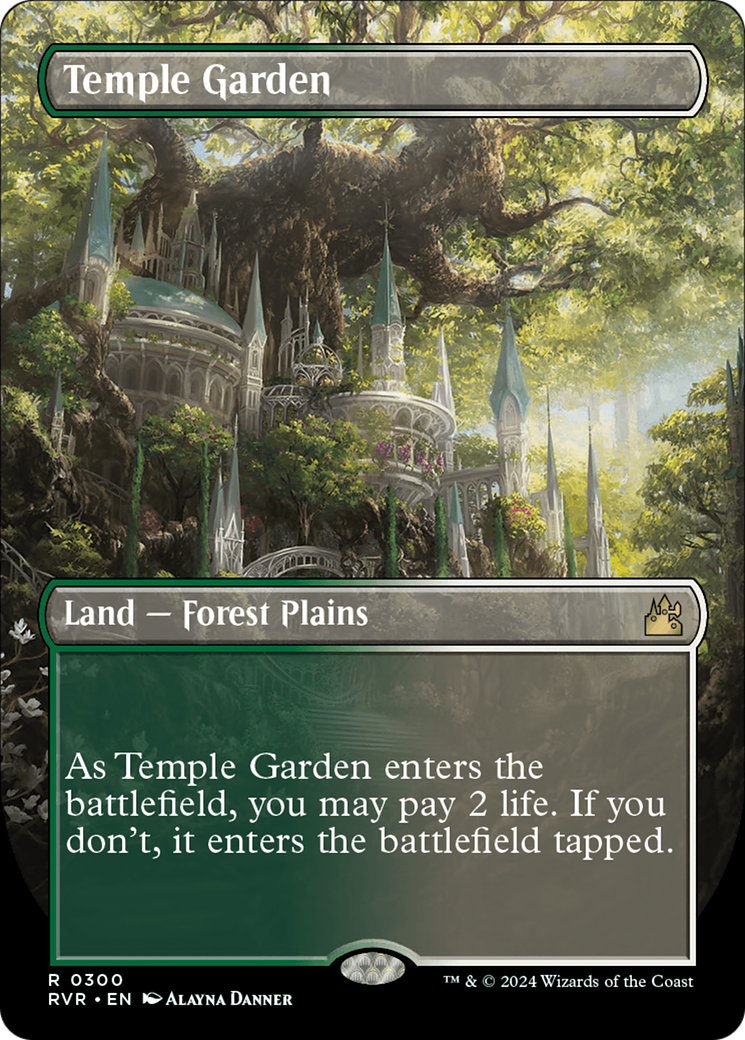 Temple Garden (Borderless) [Ravnica Remastered] | Good Games Morley