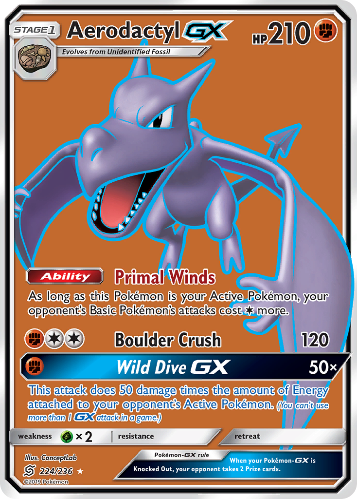 Aerodactyl GX (224/236) [Sun & Moon: Unified Minds] | Good Games Morley
