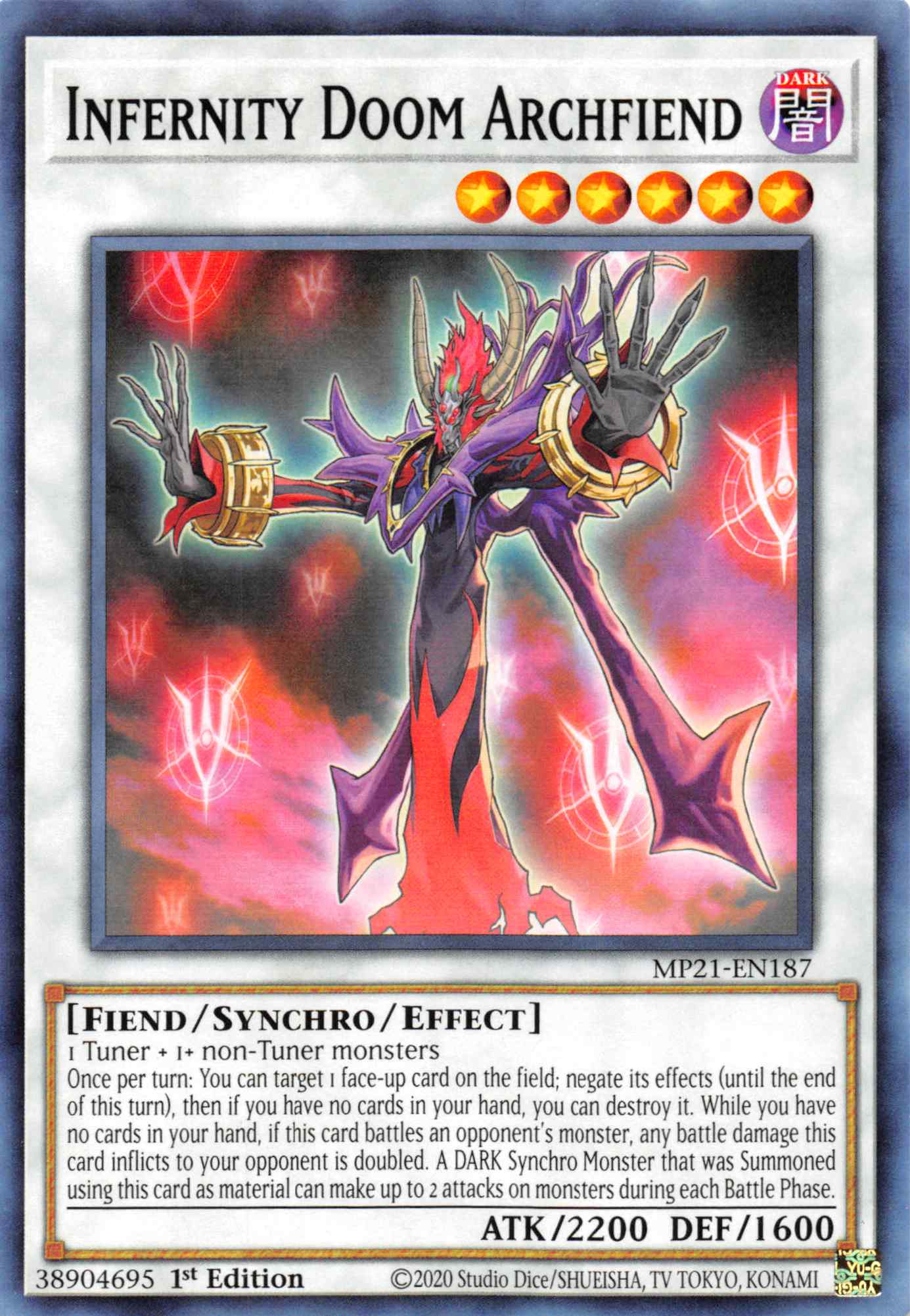 Infernity Doom Archfiend [MP21-EN187] Common | Good Games Morley