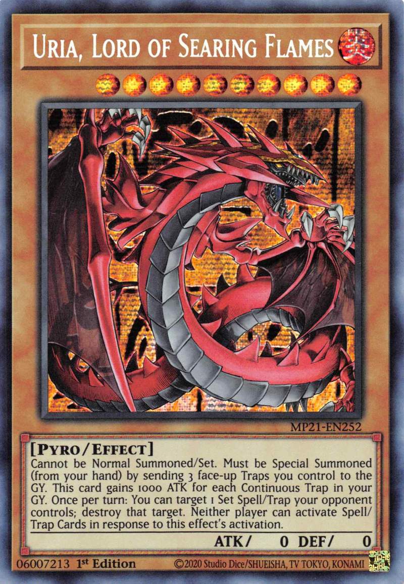 Uria, Lord of Searing Flames [MP21-EN252] Prismatic Secret Rare | Good Games Morley